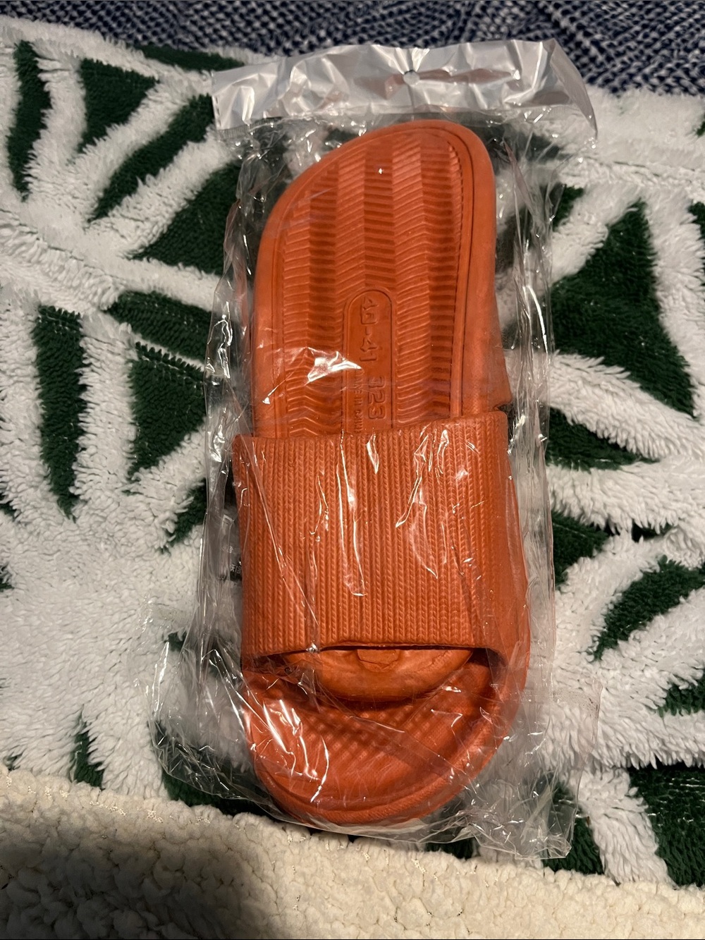 Rust Orange Men's Slide Sandal - Unbranded